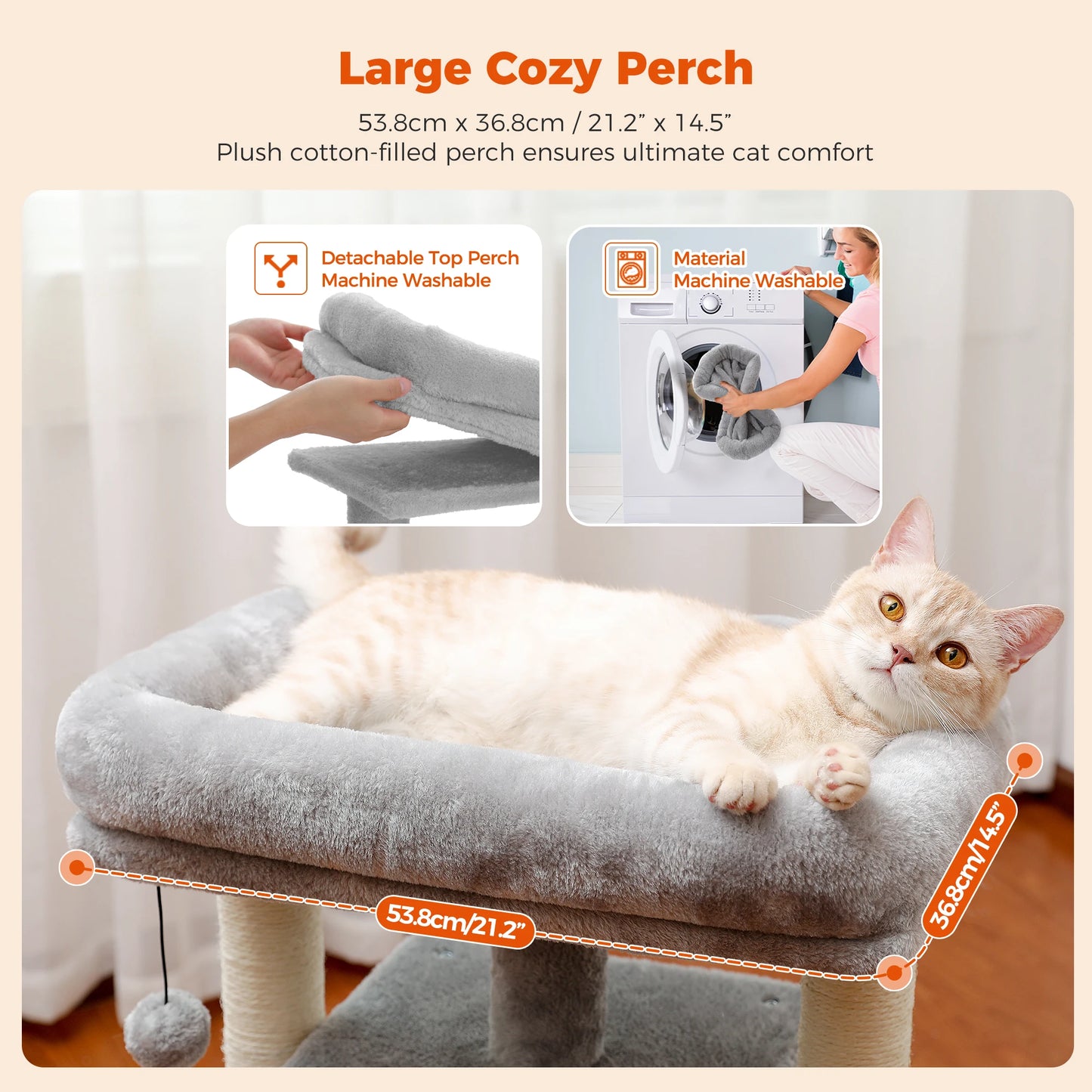 PAWZ Road Small Cat Tree With Sisal Scratching Posts And Soft Top Perch