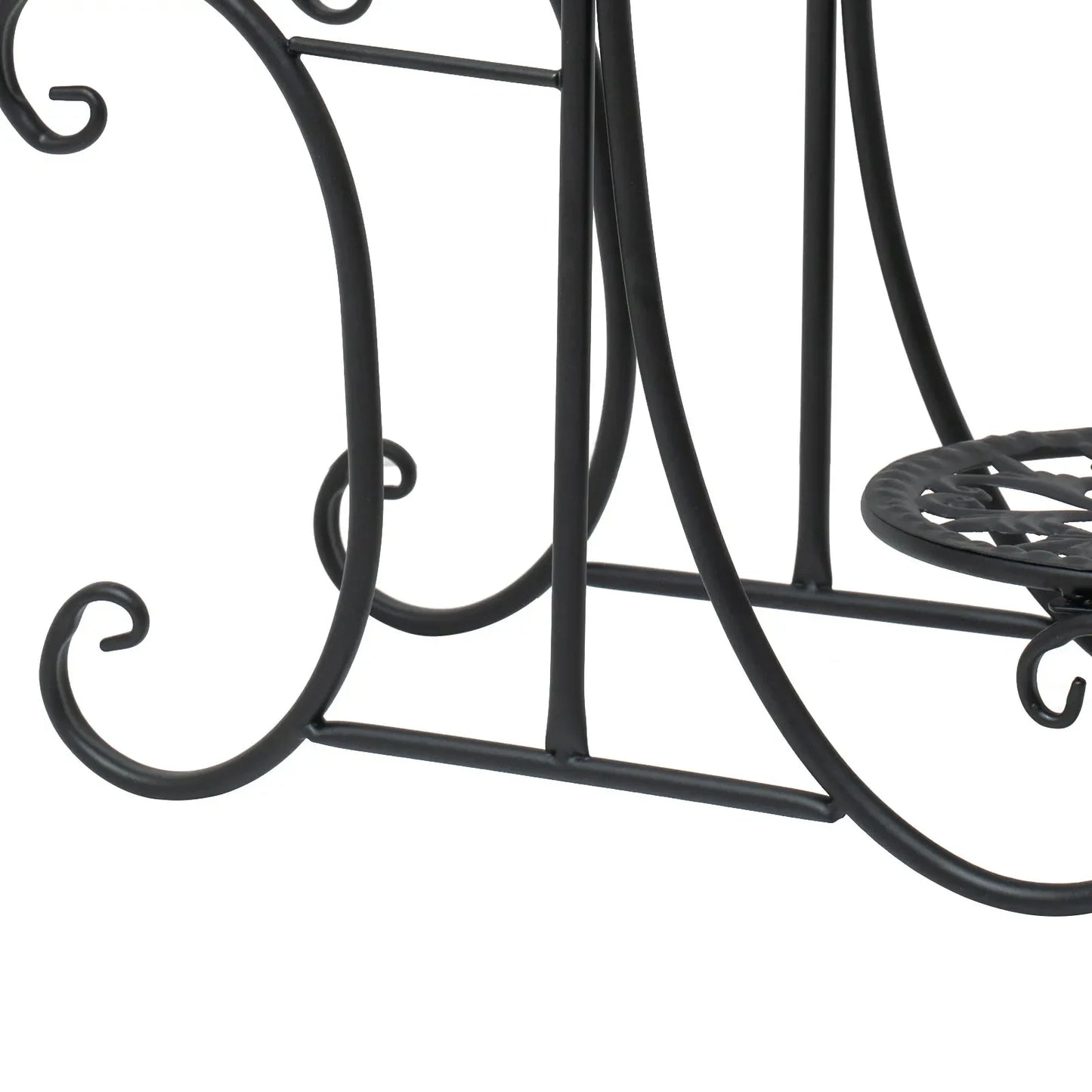 Hign-concerned 4 Tier Metal Flower Pot Plant Stand Indoor Outdoor