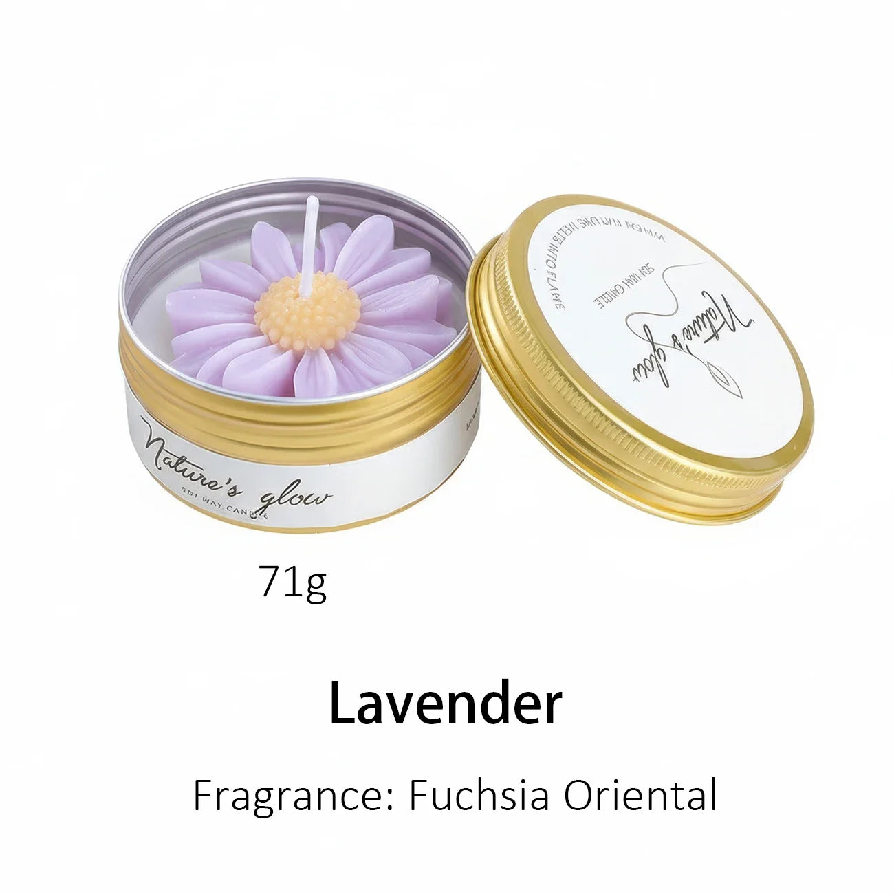 Chamomile Scented Soy Wax Candle Tin for Bedroom Decor Romantic Gift for Women