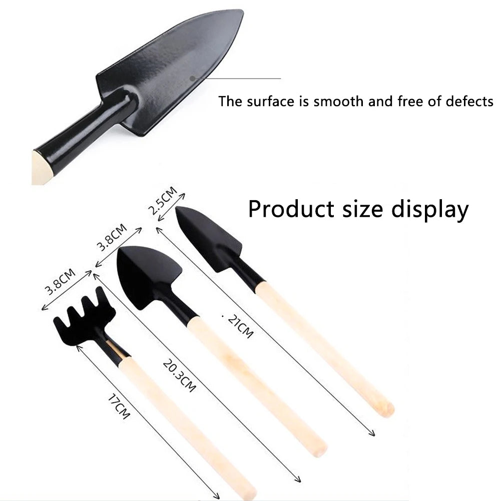 Alloet 3Pcs Shovel Rake Spade Garden Tool Set For Kids