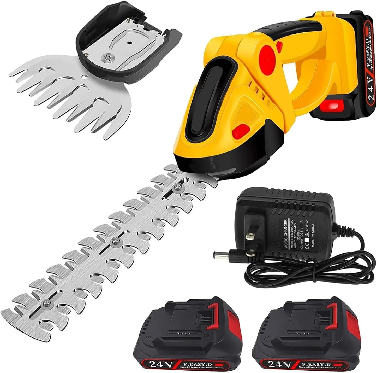 Cordless 2 In 1 Hedge Trimmer Garden Tool Rechargeable Battery