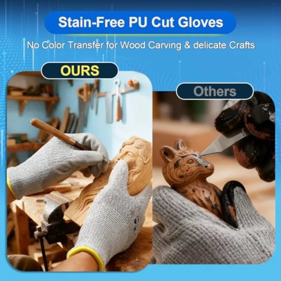 Cut Resistant Work Gloves EN 388 Level 4 PU Coated