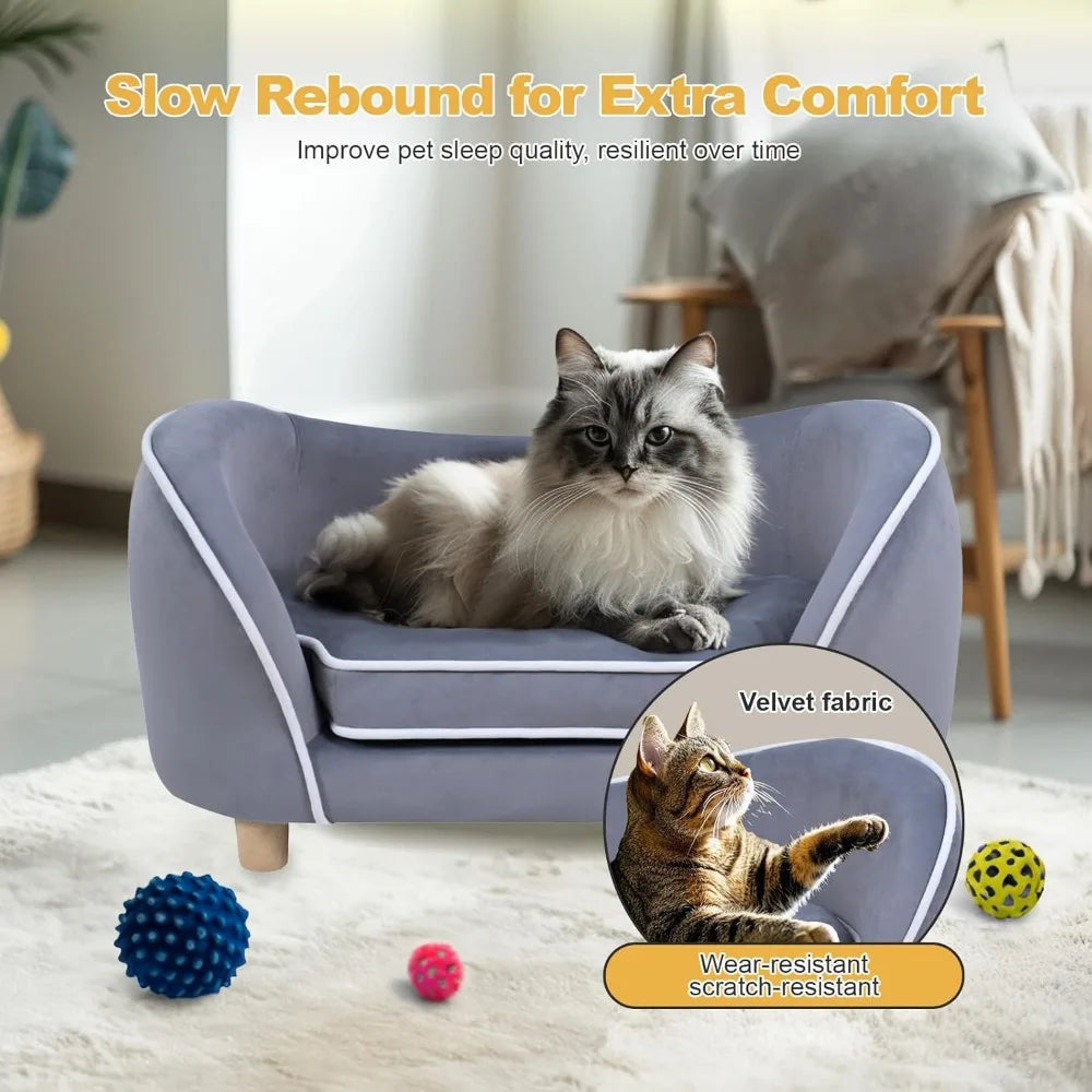 Pets Sofa Bed With Cushion For Small Dogs And Cats