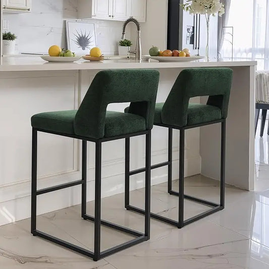 ZHUOTING Modern Bar Stools With Backs Upholstered Faux Leather
