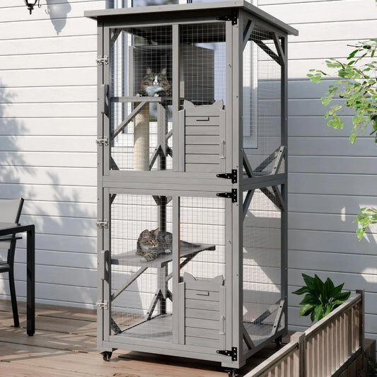 Closure Outdoor Catio Cat Enclosure With Waterproof Roof