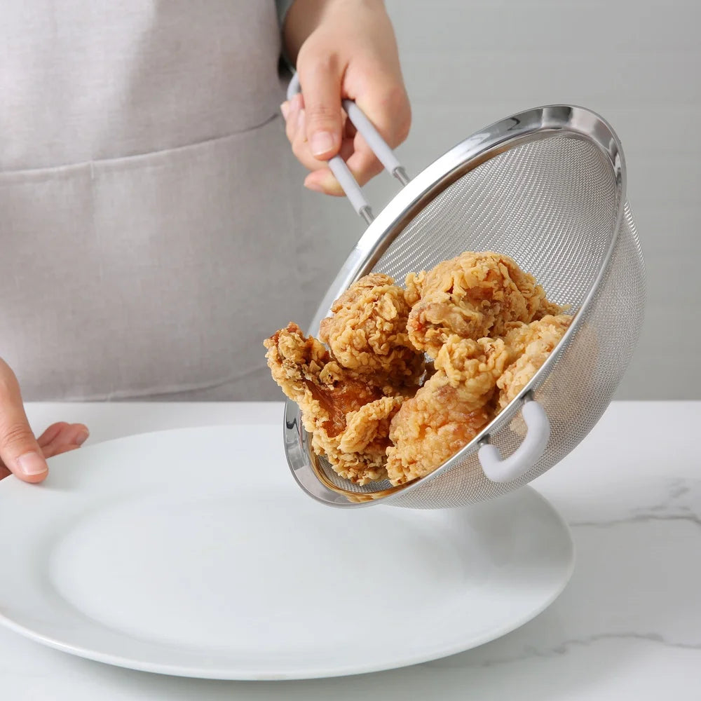 Stainless Steel Fine Mesh Strainer For Sifting Vegetables And Pasta