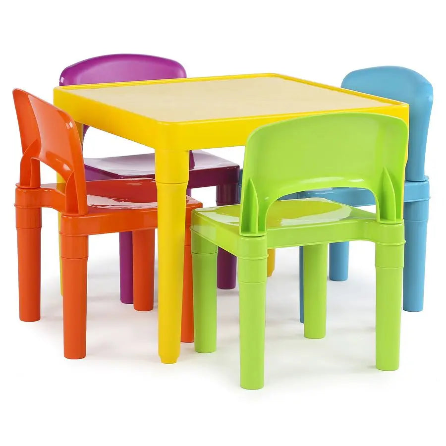 XMSJ Kids Table and 4 Chair Set for Toddler Playtime
