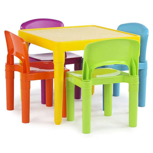 XMSJ Kids Table and 4 Chair Set for Toddler Playtime