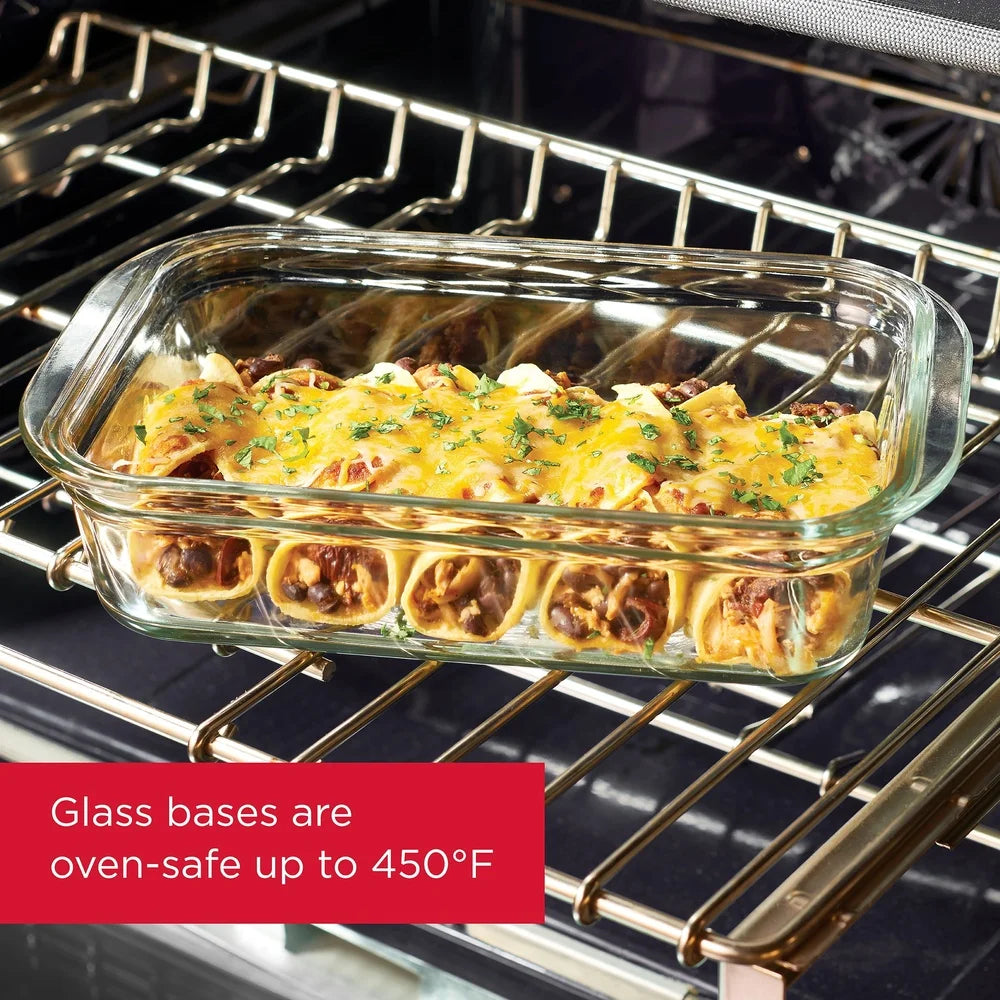 Airtight Glass Food Storage Containers Set Of 2 Microwave Safe