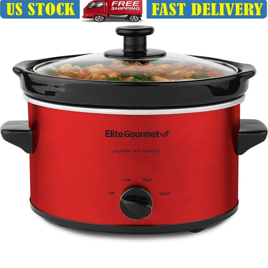 XMSJ Electric Oval Slow Cooker With Adjustable Temperature