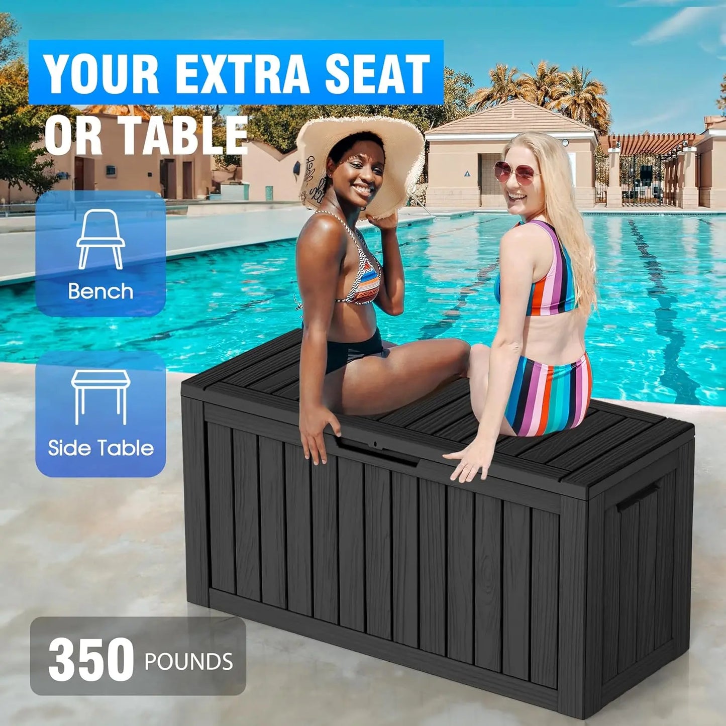 Outdoor Storage Deck Box Waterproof For Patio Furniture And Tools