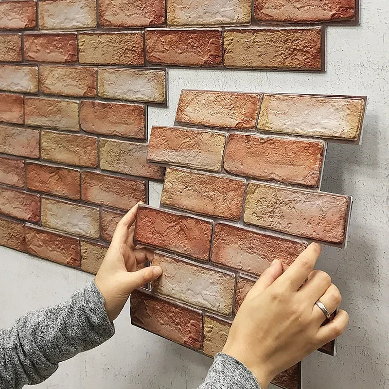 3D Imitation Brick Wall Stickers Self Adhesive Waterproof Decoration