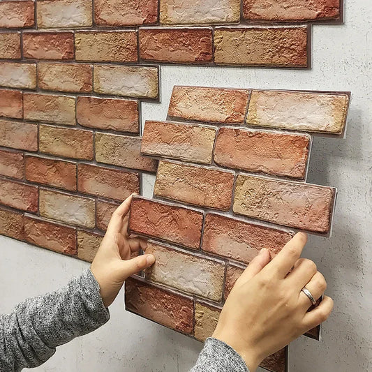 3D Imitation Brick Wall Stickers Self Adhesive Waterproof Decoration