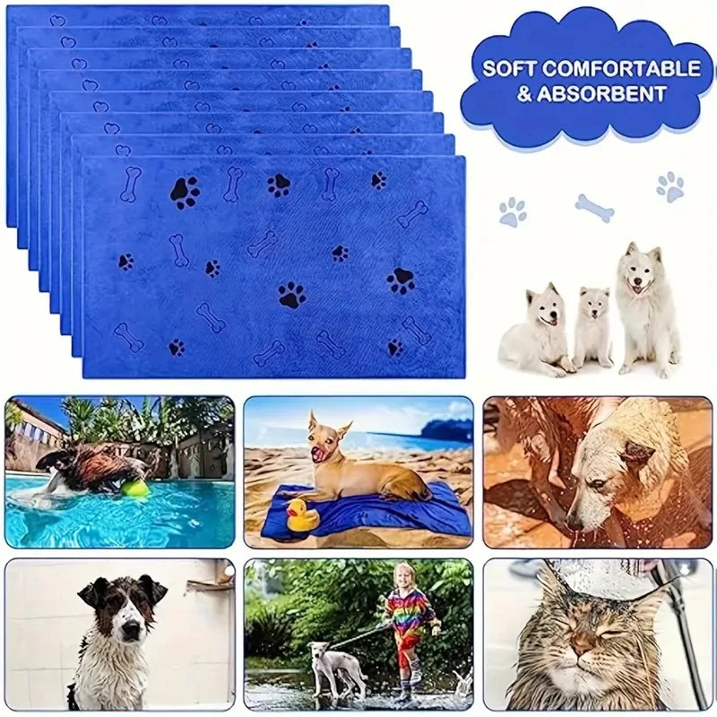 NONEDog Microfiber Dog Towels Quick Dry Absorbent Grooming Towels