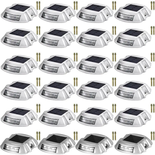Solar Driveway Lights 24 Pack Waterproof Wireless Garden