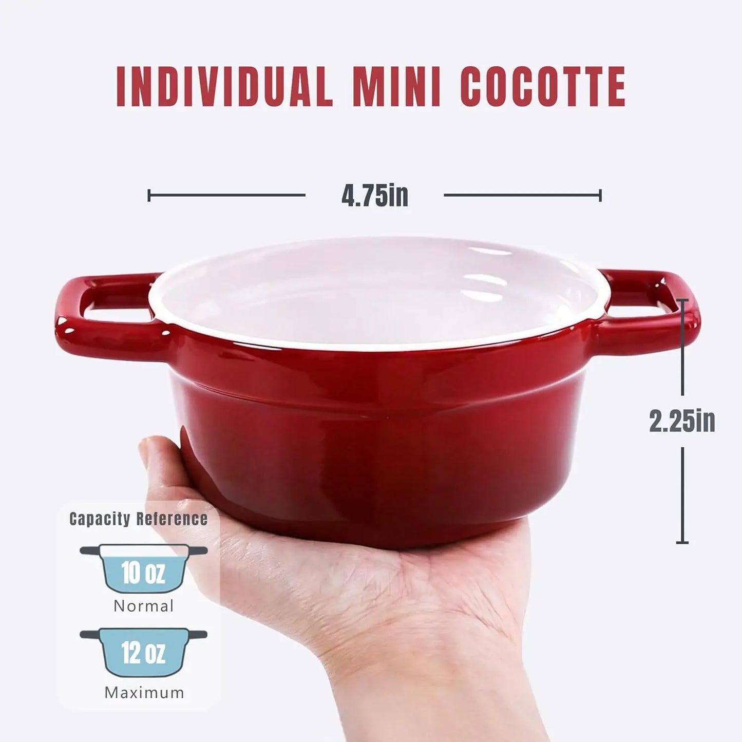 Ceramic Casserole Set Of 4 Oven Microwave Dishwasher Safe