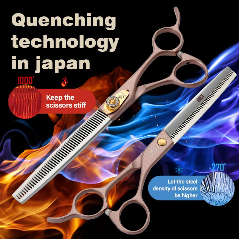 Fenice JP440C Steel Thinning Scissors 35 Percent Pet Grooming