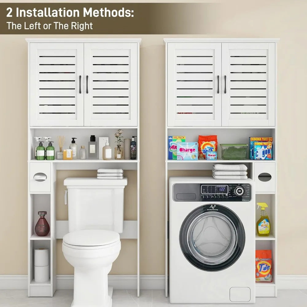 MKDK Freestanding Bathroom Over-The-Toilet Storage Cabinet With Two Doors