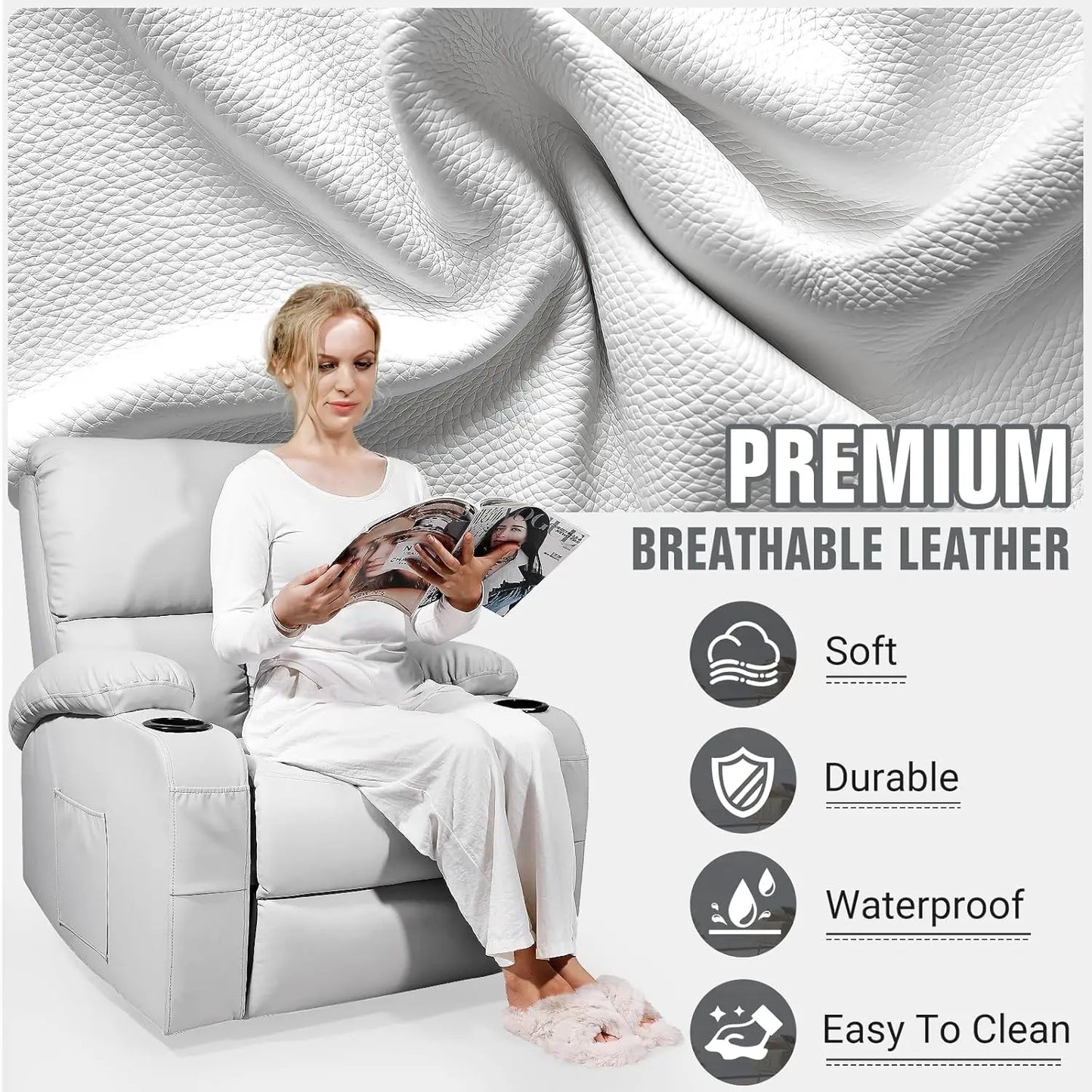 XIAOLANG Rocking Recliner Chair With Massage And Heat