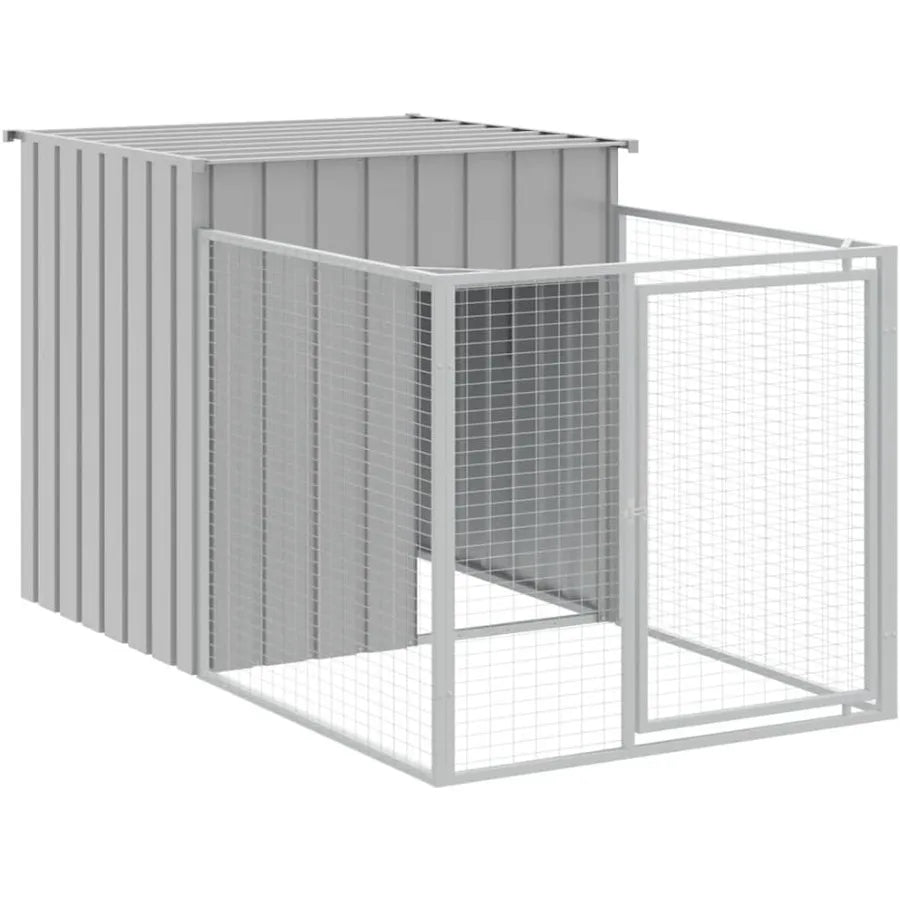 Hign-concerned Galvanized Steel Dog House With Protective Roof Run Kennel