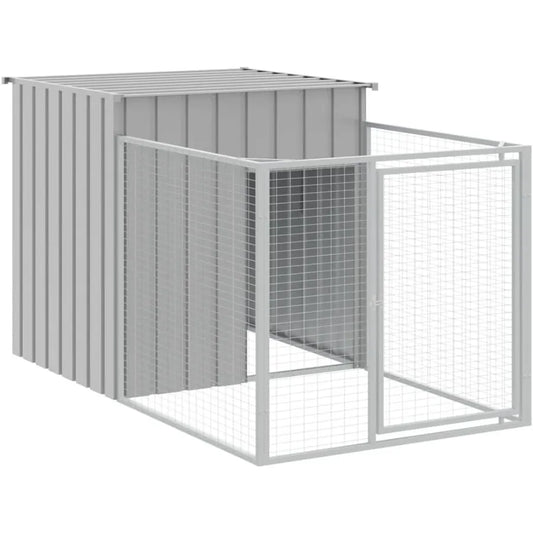 Hign-concerned Galvanized Steel Dog House With Protective Roof Run Kennel